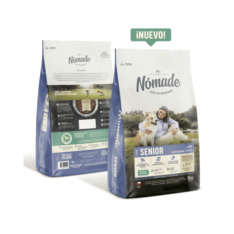 Imagen de Alimento para perros Senior de razas medianas y grandes, con un balance óptimo de nutrientes para entregar una mejor nutrición y fortalecer el cuidado de las articulaciones.